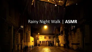 Walking in the Rany Night Street | ASMR |Bordeaux 4k France| Rain sounds for sleeping