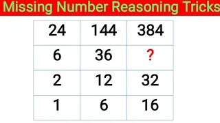 Missing Number Reasoning Tricks For BSSC, CHSL CGL MTS ,Railway, UP SI & All Competitive Exams