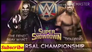 Goldberg vs Fiend Universal championship match , Super showdown 2020