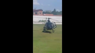 Flávio Dino dá carona para Gastão Vieira no helicóptero do CTA