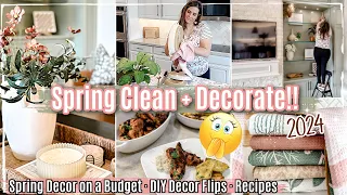 BUDGET SPRING CLEAN & DECORATE WITH ME 2024 / AESTHETIC SPRING DECORATING IDEAS