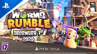 Worms Rumble | Ролик с датой выхода и анонсом бета-версии игры (субтитры) | PS4