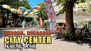 Burgas - City Center -  4K Virtual Walking Tour - Nature Walk