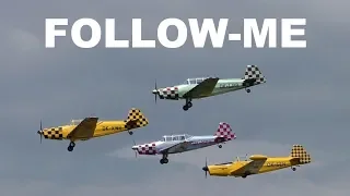 FOLLOW-ME formation team 3x Z-226 + Z-326, Airshow Prerov 2018