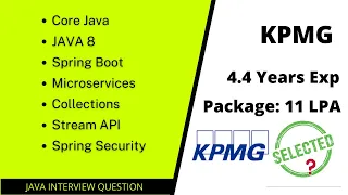 KPMG Interview Questions | Java | Spring Boot