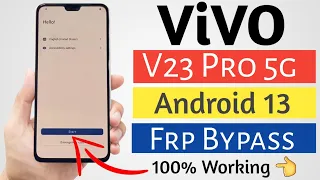 Vivo V23 Pro 5g Frp Bypass || Vivo V23 Pro 5g Frp Bypass Android 13 ||  Google Account Bypass