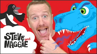 Play with Dinosaur Toys Story for Kids from Steve and Maggie | Wow English TV