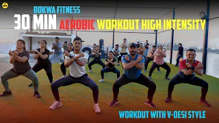 30 MIN HIIT Cardio Nonstop Aerobic exercise BOKWA FITNESS No Equipment at Home | BURN 1000 CALORIES