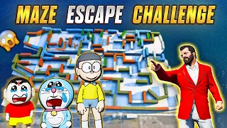 Shinchan & Doraemon తో Maze Challenge In GTA5 😱😱 #rampageboy #gta5