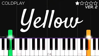 Coldplay - Yellow | EASY Piano Tutorial