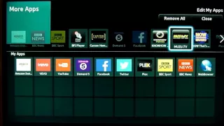How to move add delete apps on Smarthub of a Samsung Smart TV