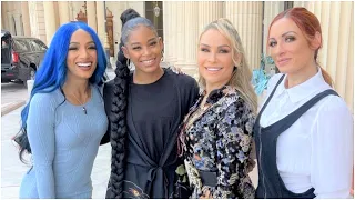 Becky Lynch Happily Pose With Bianca Belair at Alexa Bliss Marriage Ceremony WWE RAW 18th April 2022