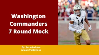 Washington Commanders 2022 7 Round Mock Draft