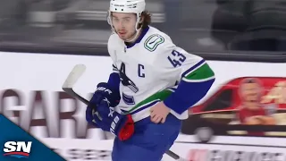 Quinn Hughes Rips His First In 17 Games On The Powerplay Past Knights' Adin Hill