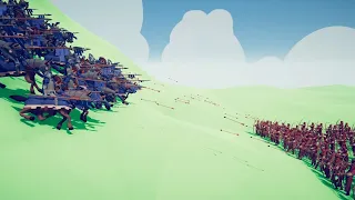 Let's Fight Cavalry Army Charge from High Ground TABS Mod Totally Accurate Battle Simulator