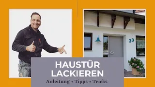 Haustür in grau lackieren • Anleitung!