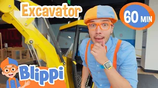 Blippi's Excavator Indoor Playground! | Construction Vehicles | Blippi Educational Videos for Kids