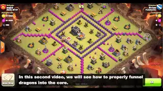 Clan Wars: TH7/TH8 Dragon Attack Strategy - Funneling