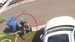 'Infuriating:' Video shows sneaky thief crouching down to watch victim step away before striking