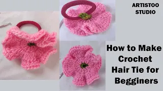 Quick Easy Crochet Hair Tie/ Crochet.