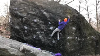 NYC Bouldering: Central Park: Worthless Boulder: Terminator XX V7