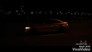 Crazy drift through Moscow at night in front of the police