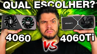 RTX 4060 VS 4060 Ti: QUAL COMPENSA? LADO A LADO em GAMES, PREÇO, CONSUMO, VRAM e TEMPERATURA