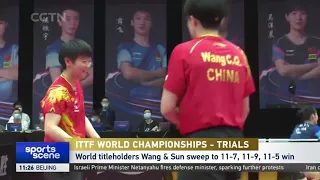 🏓️World Table Tennis Championships-Trials Wang & Sun top Yan & Shi 3-0 in R1 of mixed doubles