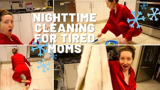 Nighttime Cleaning For Tired Moms | LOWER STRESS AND CLEAN YOUR KITCHEN |