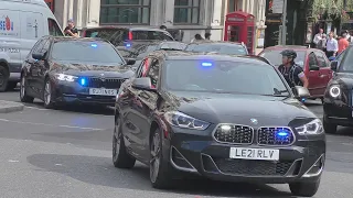 LOTS OF BULLHORN - Coolest Unmarked Cars responding trough Centre of London