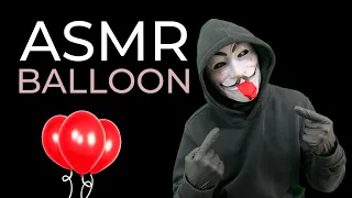 anonymous asmr balloon - blowing up scratching squeezing tapping | no talking