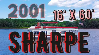 2001 Sharpe 16' x 60' Widebody Houseboat for Sale by HouseboatsBuyTerry.com