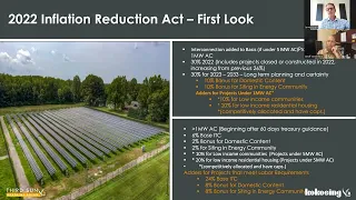 Inflation Reduction Act Tax Benefits for Commercial Solar