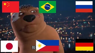 animation of chinese beaver meme but in different languages
