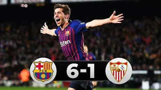 Barcelona vs Sevilla 6 1 goals highlights 720P HD