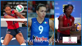 2003 🇮🇹 Italy vs USA 🇺🇸 🏐 Women Volleyball 🏐 FIVB World Grand Prix