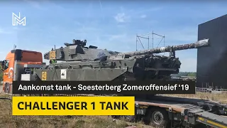 Aankomst en afladen Challenger 1 tank - Nationaal Militair Museum
