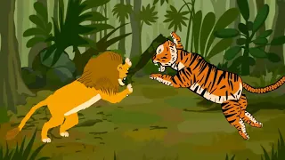big cats tornament 2 lion vs tiger animation —all animation