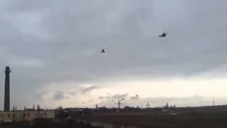 вертолёты в Крыму Russian combat helicopters arrived in Crimea