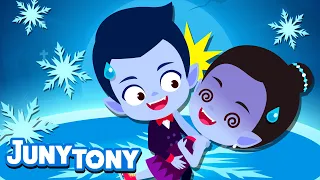 🧛Vampire Ice Gala Show❄ | Halloween Songs for Kids | Halloween Dance | Preschool Song | JunyTony