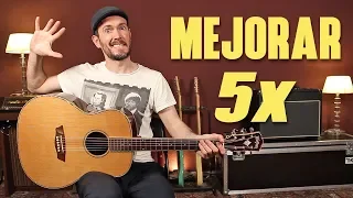 Cómo MEJORAR 5 VECES MÁS RÁPIDO Con La Guitarra