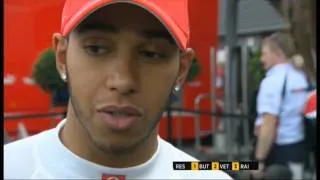 Lewis Hamilton Interview after Spa Crash - BBC F1 2012