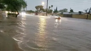 Monsoon storm brings heavy rain, flash floods to Phoenix in the U.S.