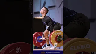 Sergio Massidda (61kg 🇮🇹) 162kg / 357lbs C&J 🥇! #weightlifting #slowmotion #cleanandjerk