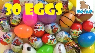 Kinder Surprise Eggs Unboxing. 31 EGGS. Cool Toys. Kids Киндер Сюрприз Яйца. Распаковка. Игрушки