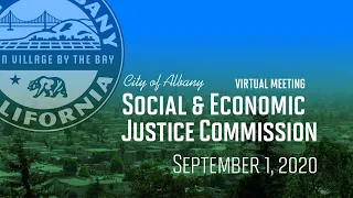 Social & Economic Justice Commission - Sept. 1, 2020