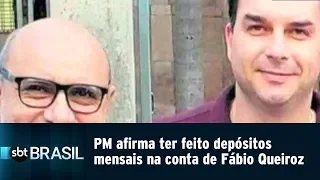 PM afirma ter feito depósitos mensais na conta de Fabrício Queiroz | SBT Brasil (22/02/19)