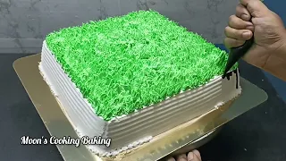 Square Football theme cake |Moon's Cooking Baking