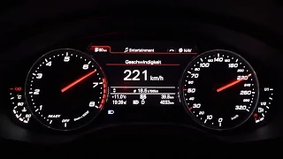 2016 RS 6 Avant performance 605 HP 0-100 km/h, 0-100 mph & 0-200 km/h Acceleration