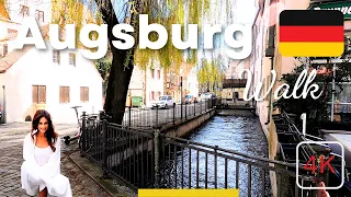 Augsburg Germany Lech Quarter Old Town | 4K Walking Tour in Germany 🇩🇪